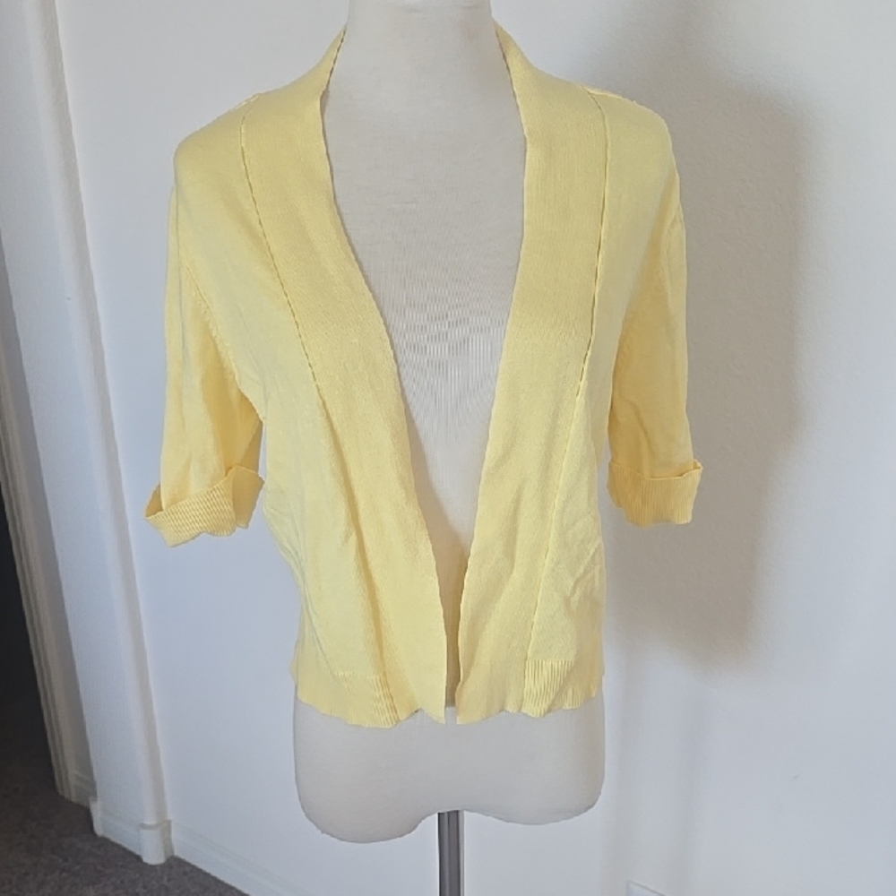 Yellow Knit Cardigan